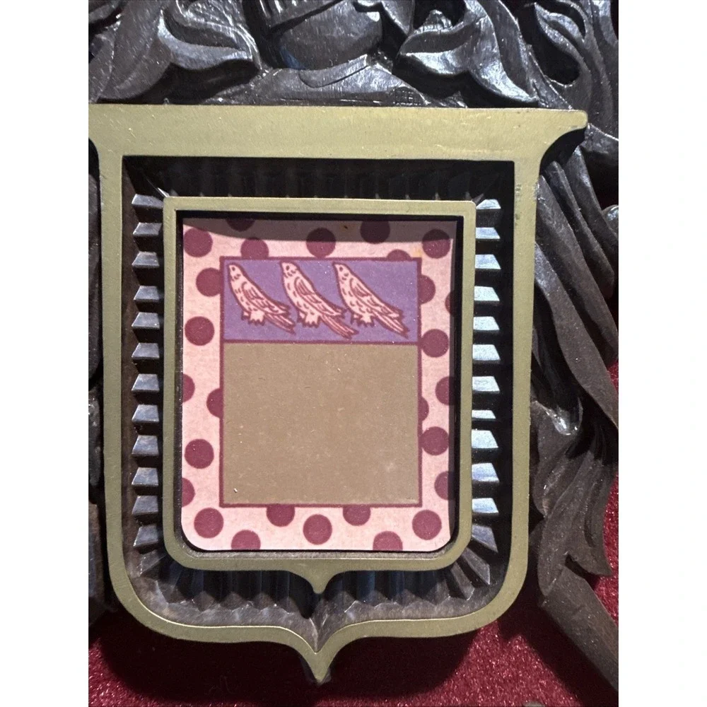 Vintage Townson Family Crest Coat of Arms Wooden Wall Plaque Heirloom Decor